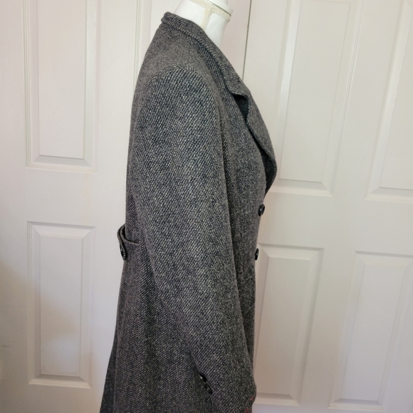 Vintage International Scene 100% wool long Pea Coat double breasted - Picture 4 of 10